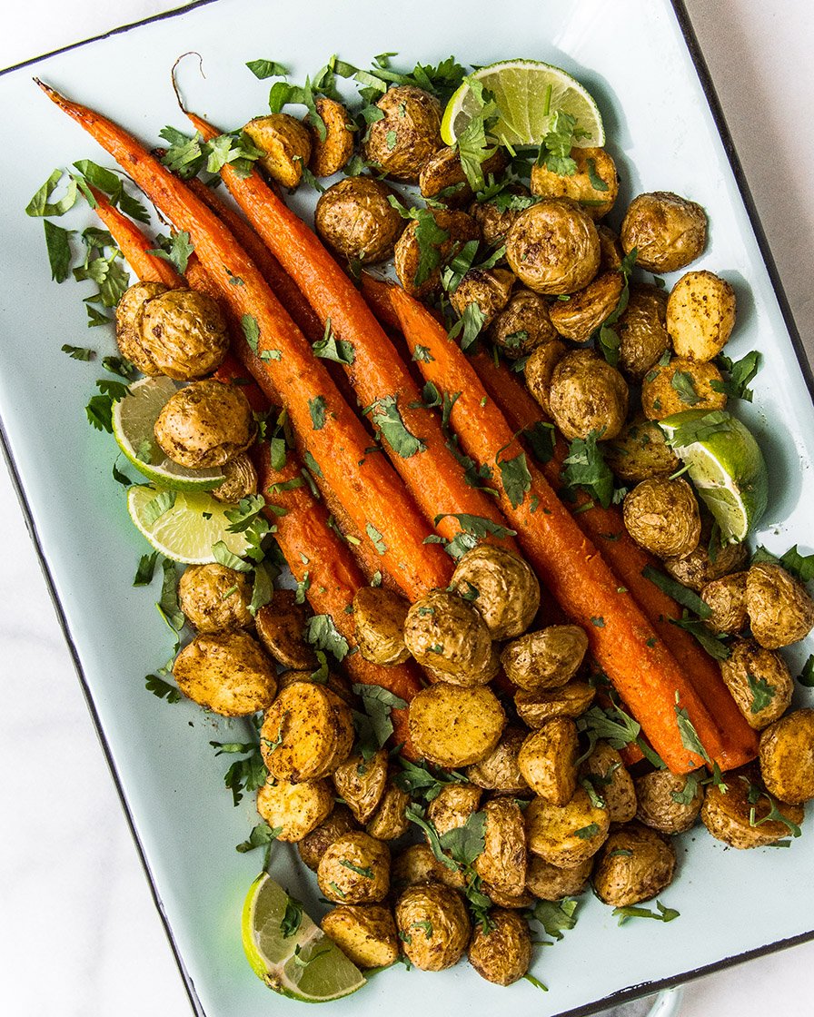 Cumin Roasted Potatoes and Carrots